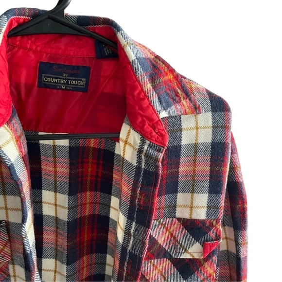 SPORTWEAR by Country Touch Plaid Front Buttons Closure Size M - Picture 3 of 10